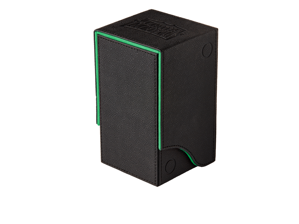 Dragon Shield Nest+ 100 deck box, Black/Green, detail