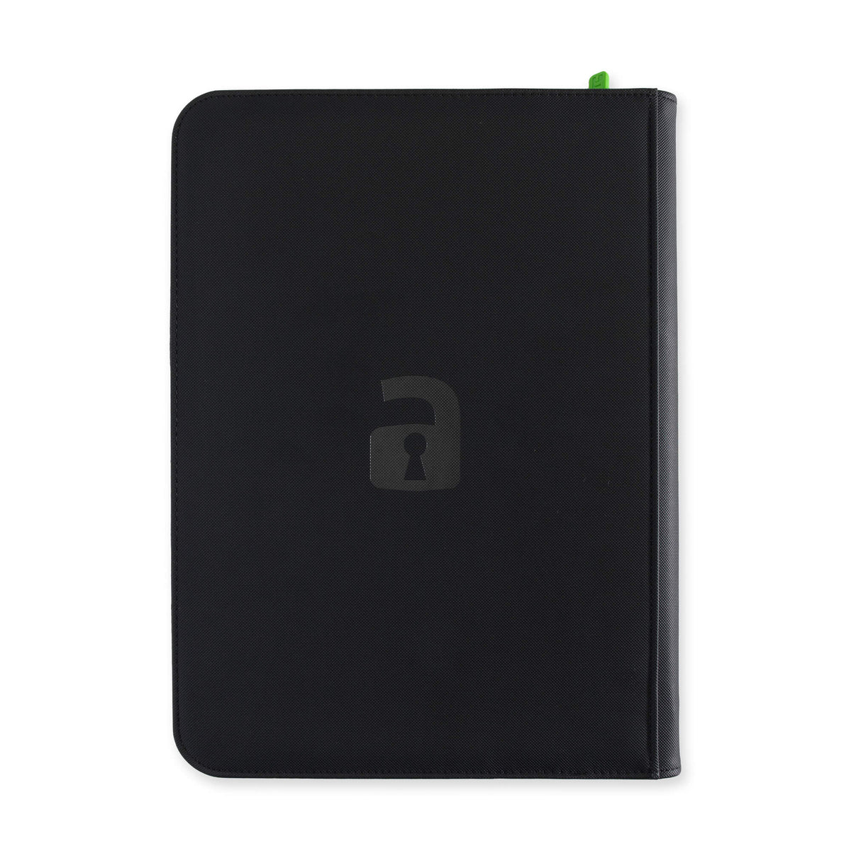Vault X Exo-Tec 9-Pocket Zip Binder, black, back view