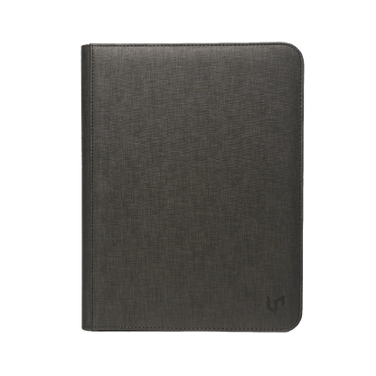 Ultra Pro 9-Pocket Zippered Premium Pro-Binder, black, front view closed