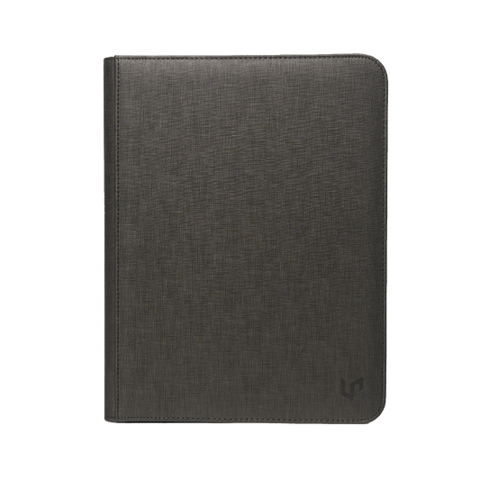 Ultra Pro 9-Pocket Zippered Premium Pro-Binder, black, front view closed