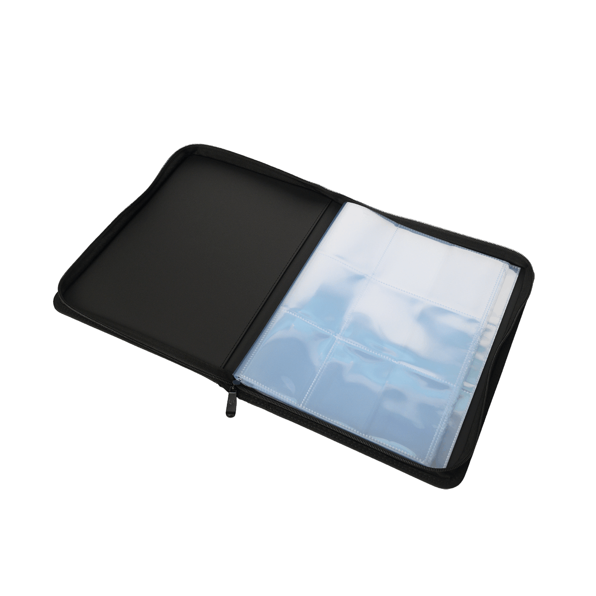 Ultra Pro 9-Pocket Zippered Premium Pro-Binder open flat showing empty pages