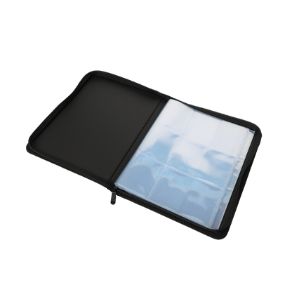 Ultra Pro 9-Pocket Zippered Premium Pro-Binder open flat showing empty pages