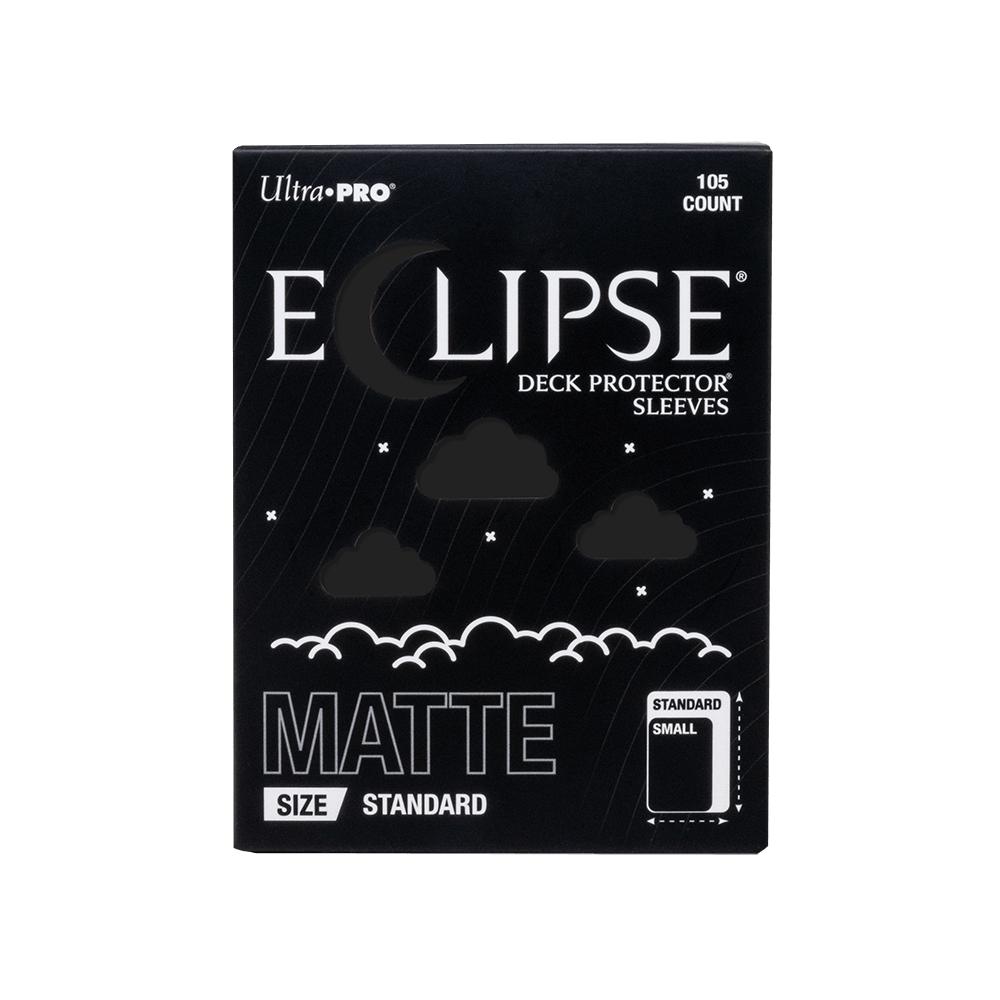 Ultra Pro Eclipse Matte Standard Sleeves 105 count Jet Black pack, front