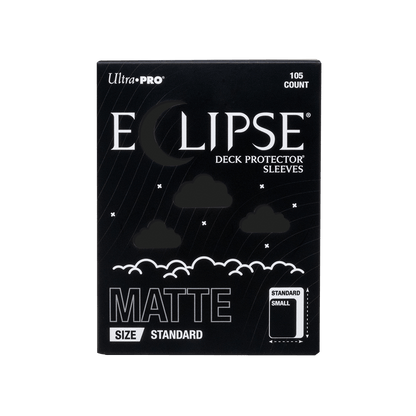 Ultra Pro Eclipse Matte Standard Sleeves 105 count Jet Black pack, front
