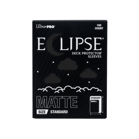 Ultra Pro Eclipse Matte Standard Sleeves 105 count Jet Black pack, front