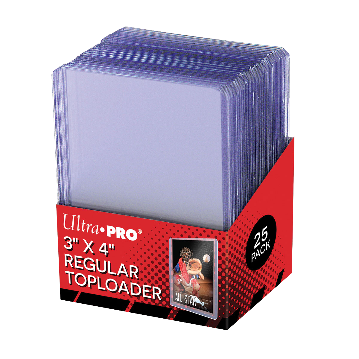 Ultra Pro 3 x 4 inch Clear Regular Toploaders 25 count pack