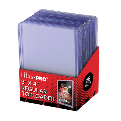 Ultra Pro 3 x 4 inch Clear Regular Toploaders 25 count pack