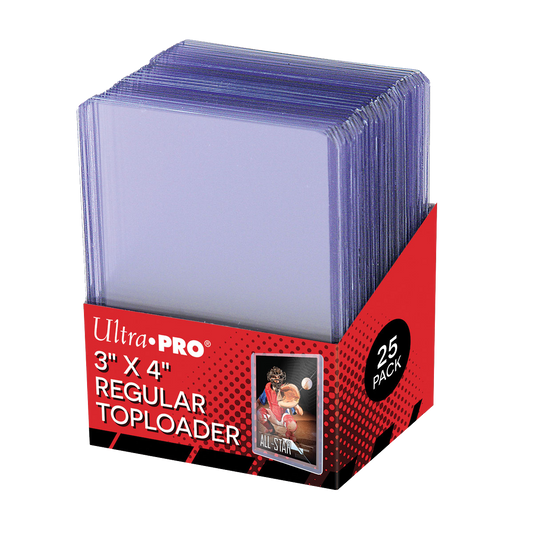 Ultra Pro 3 x 4 inch Clear Regular Toploaders 25 count pack