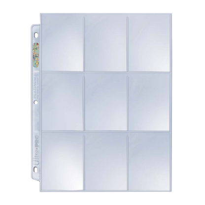 Ultra Pro Platinum Series 9-Pocket Page, clear page with nine pockets