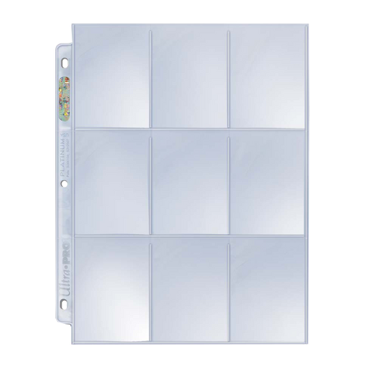 Ultra Pro Platinum Series 9-Pocket Page, clear page with nine pockets