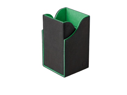 Dragon Shield Nest+ 100 deck box, Black/Green, with removable dice tray