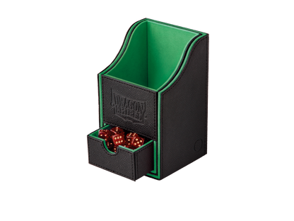 Dragon Shield Nest+ 100 deck box, Black/Green, alternate angle