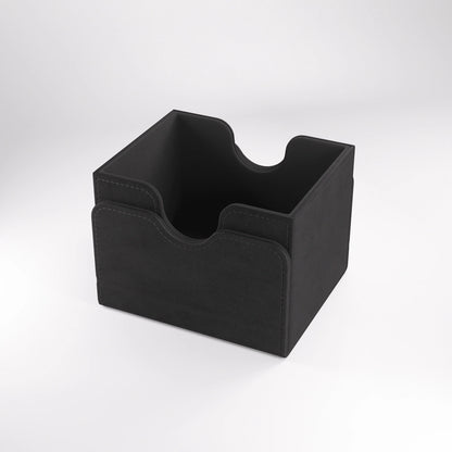 Gamegenic Sidekick 100+ XL Convertible black deck box with lid removed, empty compartment