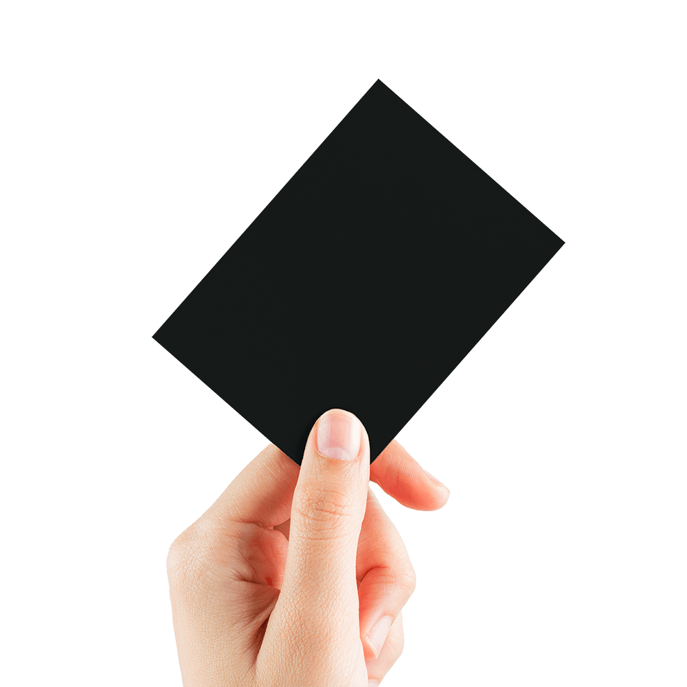 Jet Black Eclipse Matte sleeve held in hand