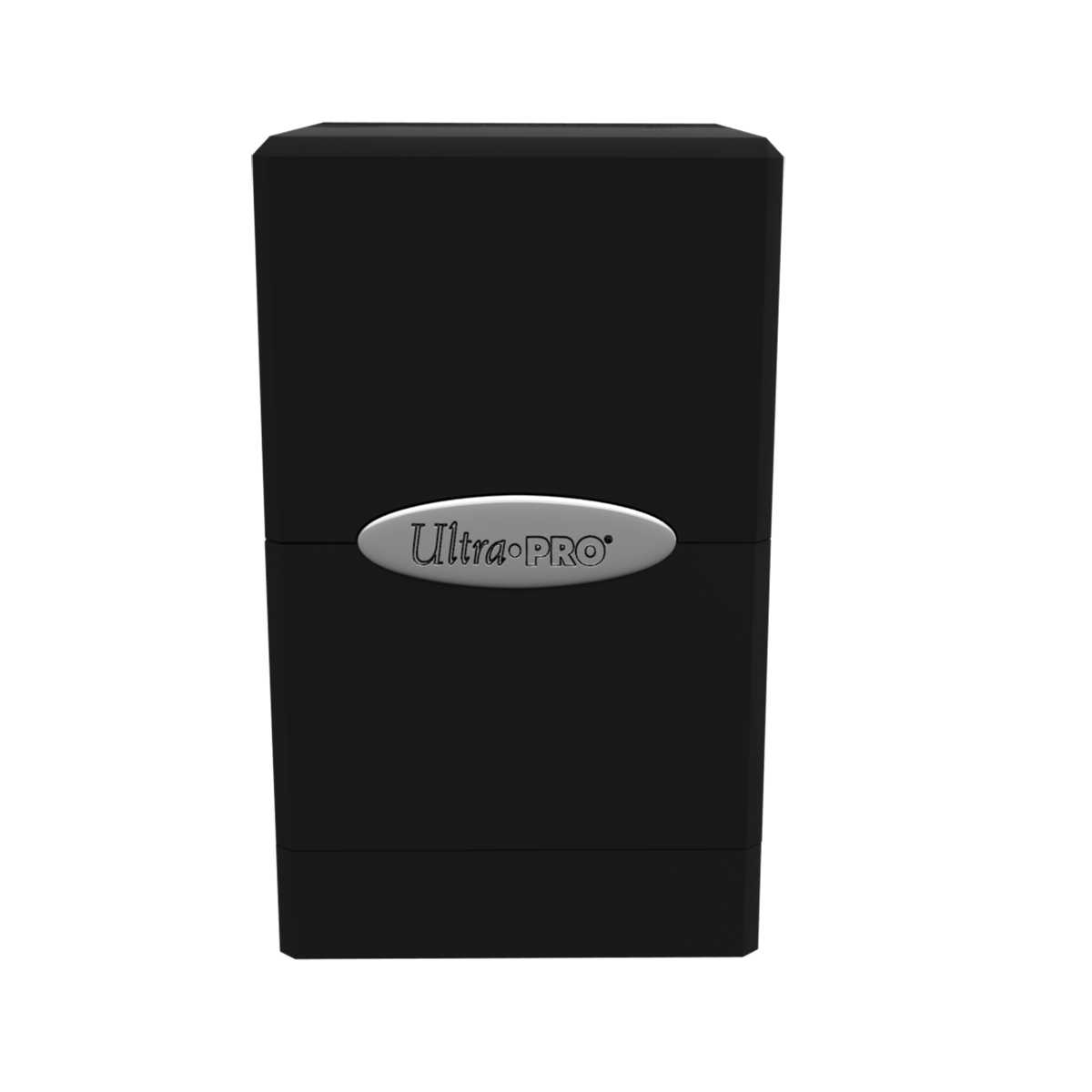 Ultra Pro Classic Satin Tower Deck Box Jet Black, closed, front view
