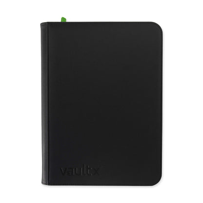 Vault X Exo-Tec 9-Pocket Zip Binder in Signature Black, front cover