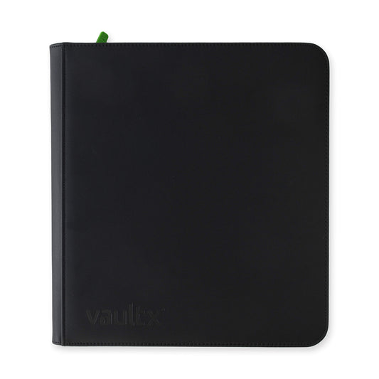Vault X Exo-Tec 12-Pocket Zip Binder in Signature Black, front cover